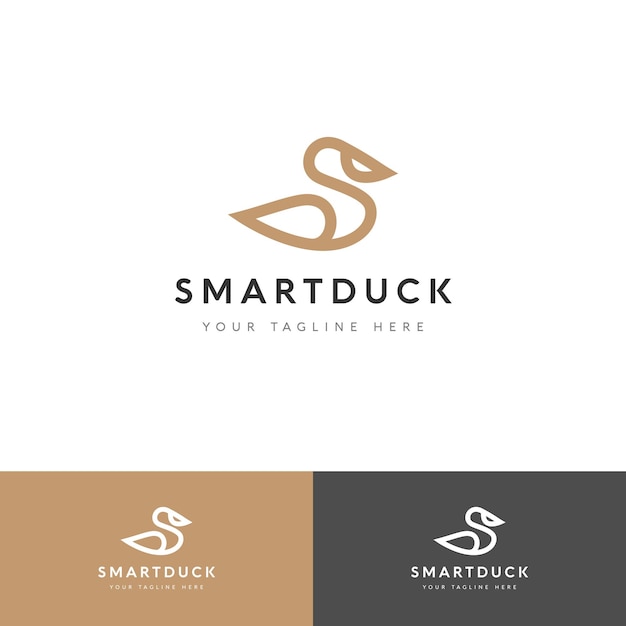 Modern duck logo design