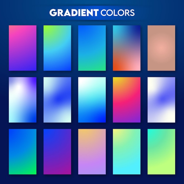 modern and dynamic beautiful gradient set for websites and app ui
