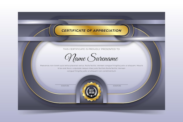 Vector modern dynamic employee of the month certificate