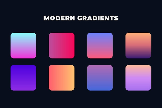 modern dynamic gradient pack vector background