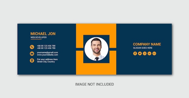 Modern e-mailhandtekeningontwerp