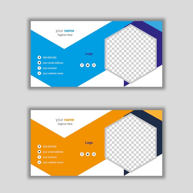Modern e-mailhandtekeningsjabloonontwerp