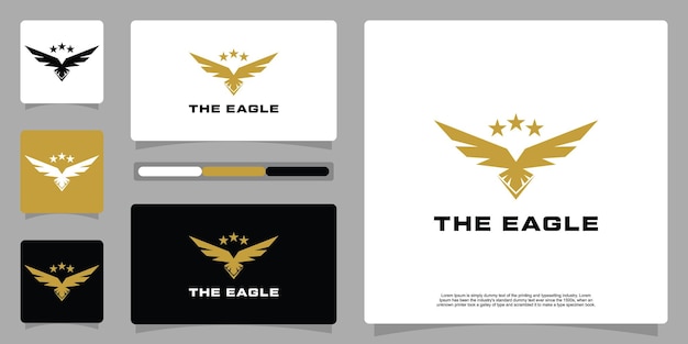 Vector modern eagle security defense logo design