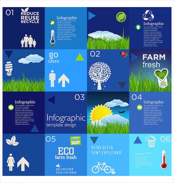 Vector modern ecology design layout