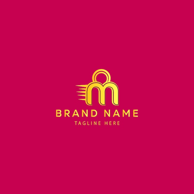 Modern ecommerce m logo template