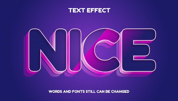 Modern editable 3d text effect with gradient color