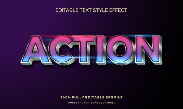 Modern editable text effect vibrant modern color shiny text style effect editable