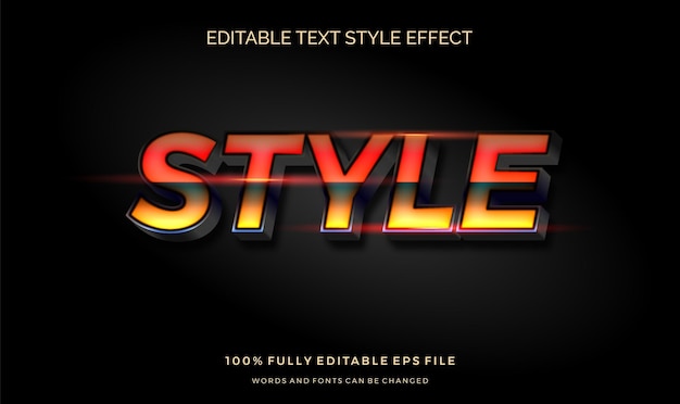 modern editable text effect vibrant modern color shiny text style effect editable