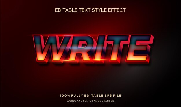 Modern editable text effect vibrant modern color shiny Text style effect Editable