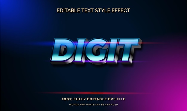 Modern editable text effect vibrant modern color shiny Text style effect Editable