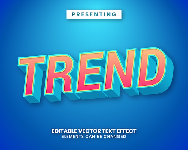 Modern editable text effect with vibrant color gradient