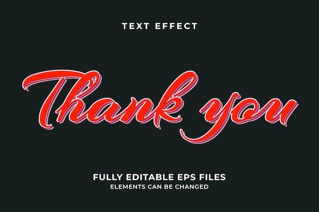 Modern editable text effect