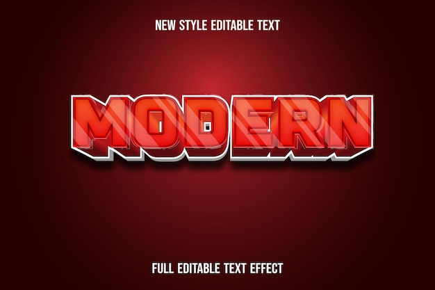 Modern editable text effect