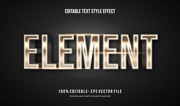 Modern editable text style effect  . Editable font style.