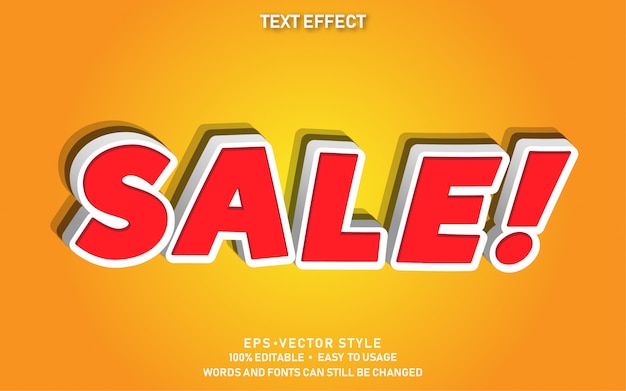 Modern Editable Text Style Effect Sale 