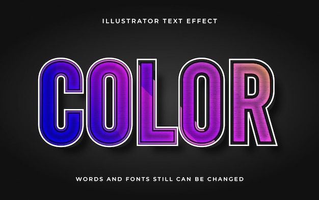 Vector modern editable text with texture effect