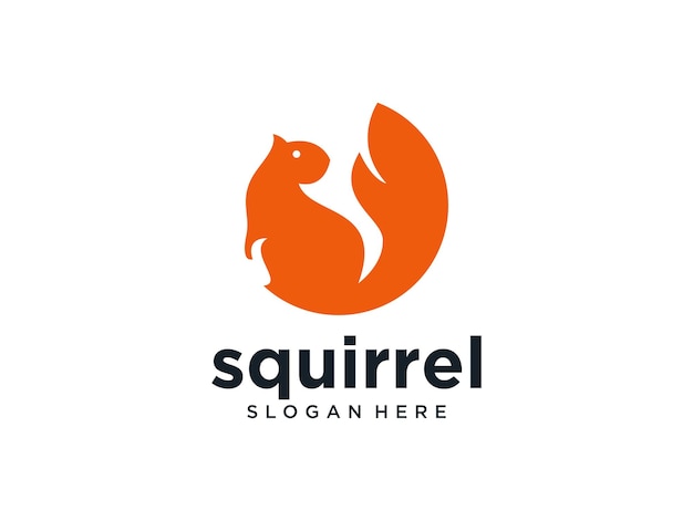 Modern eekhoorn silhouet logo ontwerp