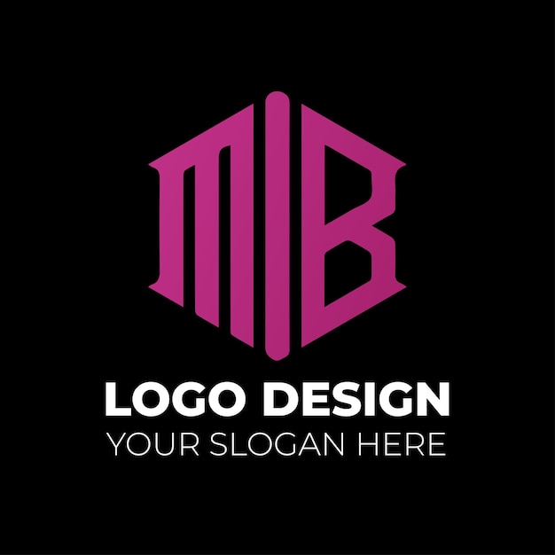 Vector modern eenvoudig monogram logo-ontwerp