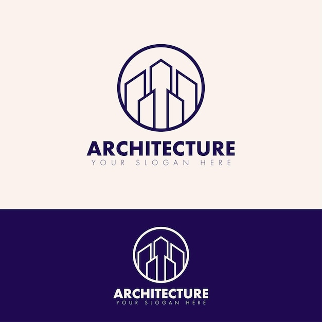 Modern eenvoudig overzicht onroerend goed gebouw logo concept