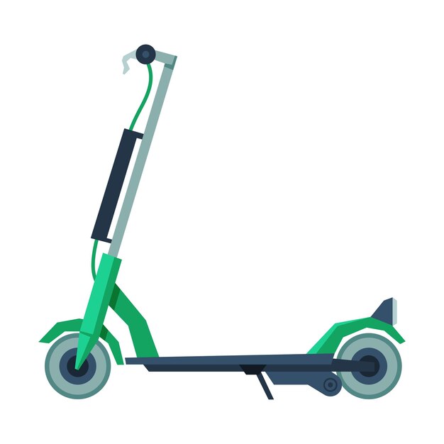 Modern Electric Scooter Personal Eco Friendly Alternative City Transport Vector Illustration