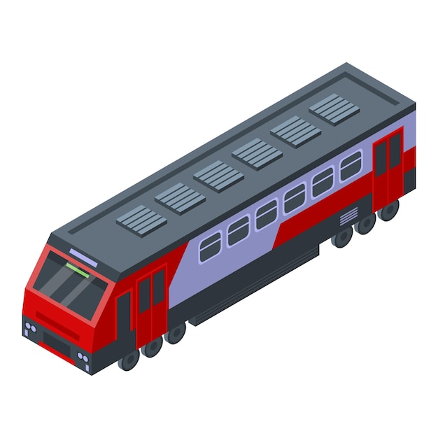 Vettore icona moderna del treno elettrico isometrica dell'icona moderna del vettore del treno elettrico per il web design isolato su sfondo bianco