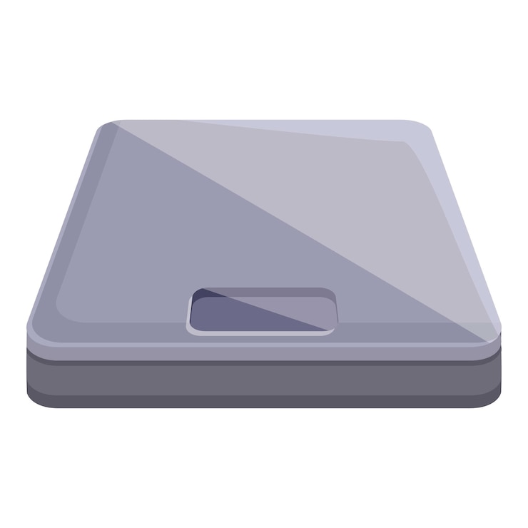 Vector modern electronic kitchen scale showing empty weight display