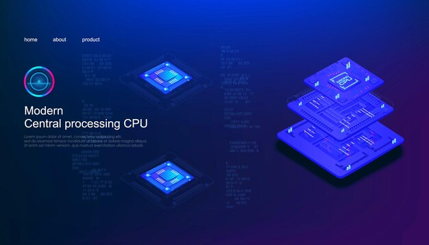 Modern electronic microprocessors of new generation processor for processing large amounts of information technology for the development of electronic devices generation microchip or microprocessor