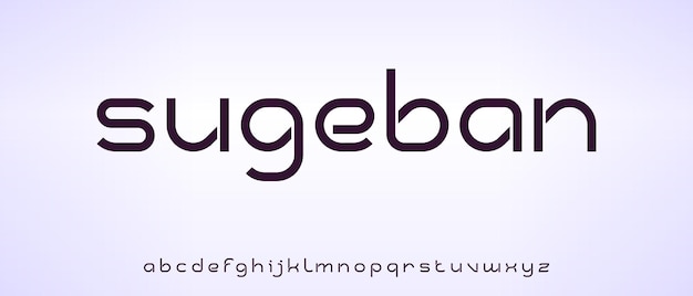 Modern elegant alphabet with urban style template