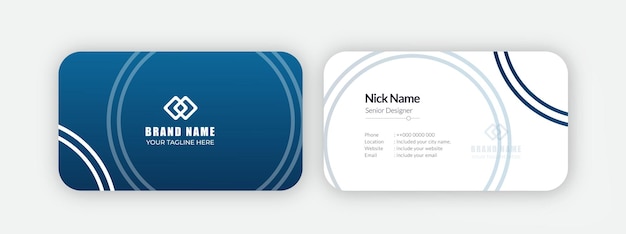 Vector modern elegant business cards design template clean minimal style