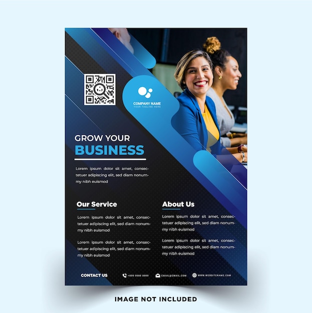 Vector modern elegant business flyer vector template