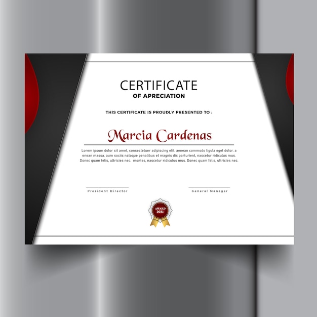 Modern elegant certificaatsjabloonontwerp