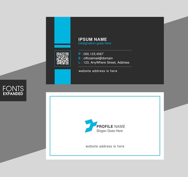 Modern elegant corporate professional company business card or visiting card template design