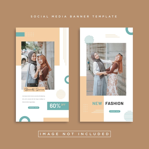 Vector modern and elegant fashion sale social media story banner template