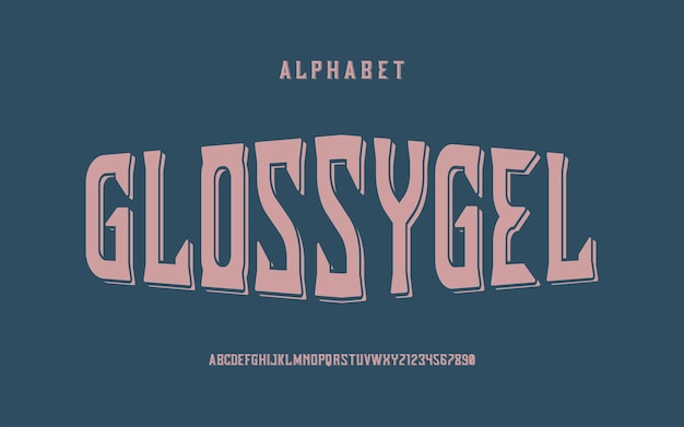 Modern and elegant font Vintage font alphabet design vector font