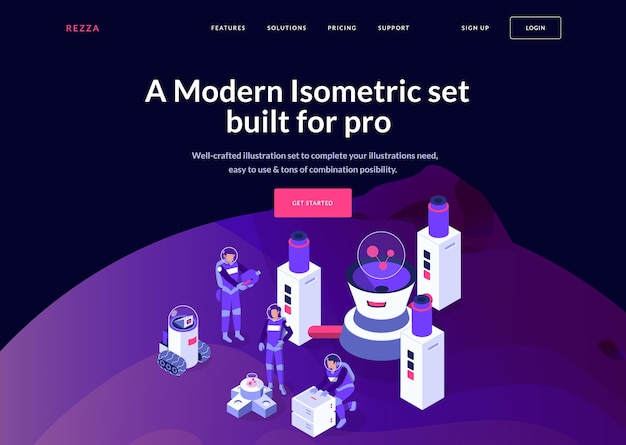 Modern and elegant landing page concept