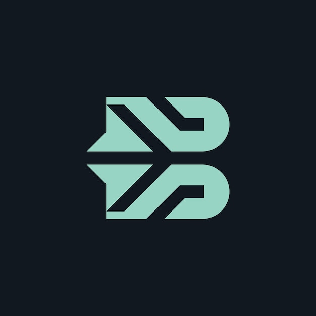 modern and elegant letter B arrow logo