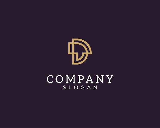 Modern and elegant letter DN or ND initial logo