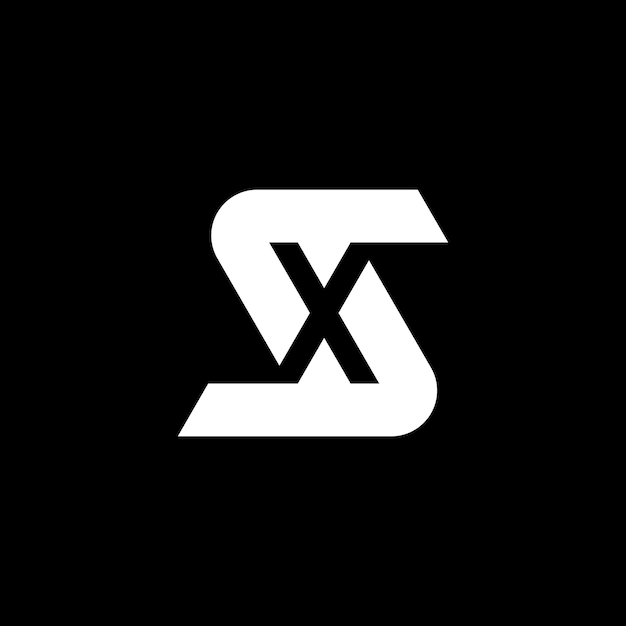 Vector modern and elegant letter sx or xs initial logo