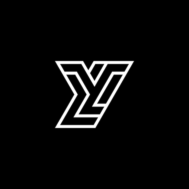 Vector modern and elegant letter y or yy initial logo