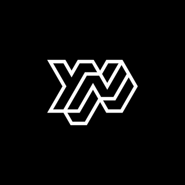 современная и элегантная буква YN или начальный логотип NY
