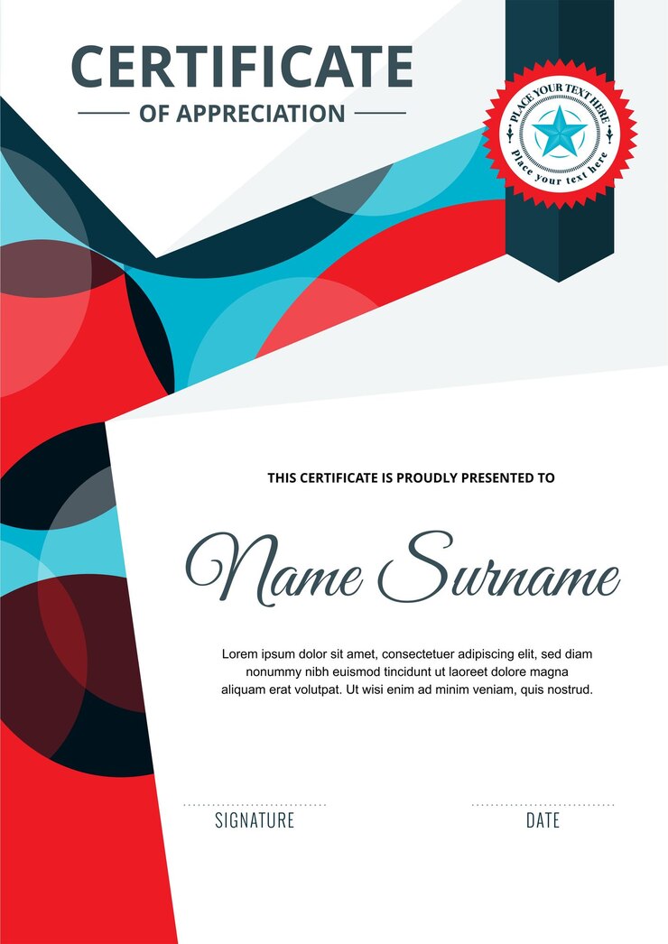 Vector modern elegant luxury certificate of achievement appreciation template vector frame