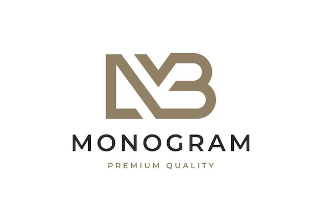 Modern Elegant Luxury Letter Monogram Initial MB Logo Design