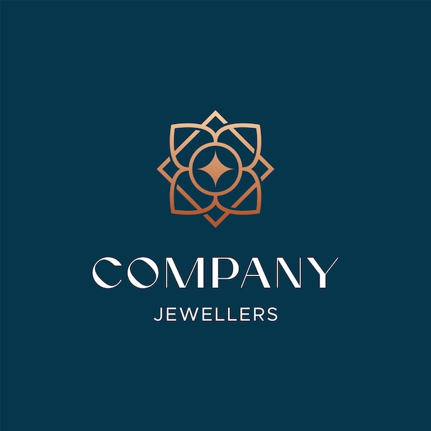 Modern elegant ornamental jewelry logo