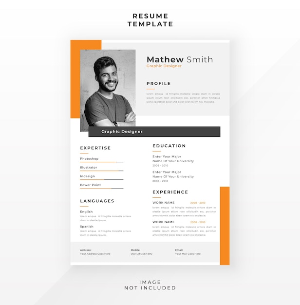 Vector modern elegant resume design template