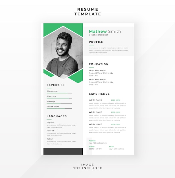 Modern elegant resume design template