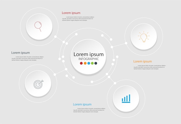 Vector modern elements for business and communication technology concept