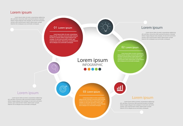 Vector modern elements for business multicolor infographics.