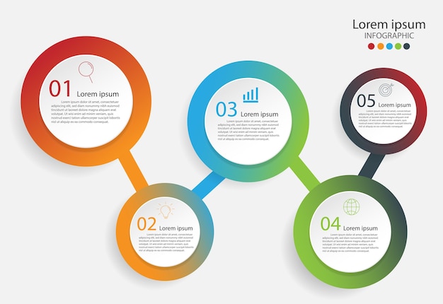 Modern elements for business multicolor infographics.