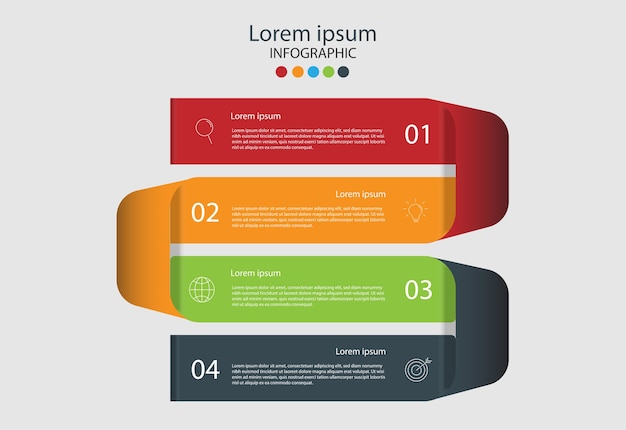 Modern elements for business Multicolor infographics.