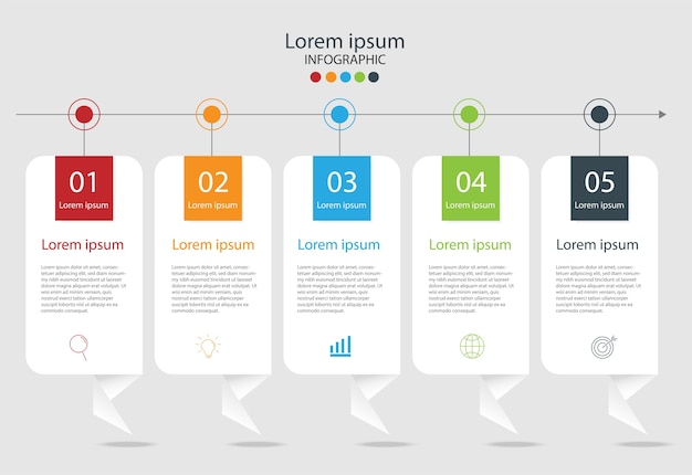 Vector modern elements for business multicolor infographics.